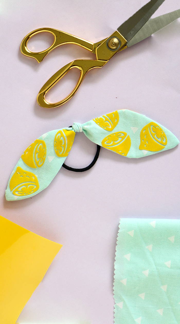 DIY Lemon Hair Bow with Flocked Heat Transfer Vinyl – shopcraftables